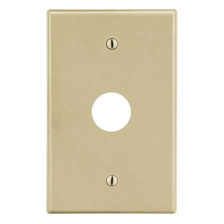 HUBBELL WIRING DEVICE-KELLEMS Wallplate, 1-Gang, .625" Opening Box Mount, Ivory P737I